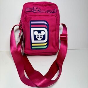NWT. Disney Crossbody Bag - Hot Pink Walt Disney World Logo.